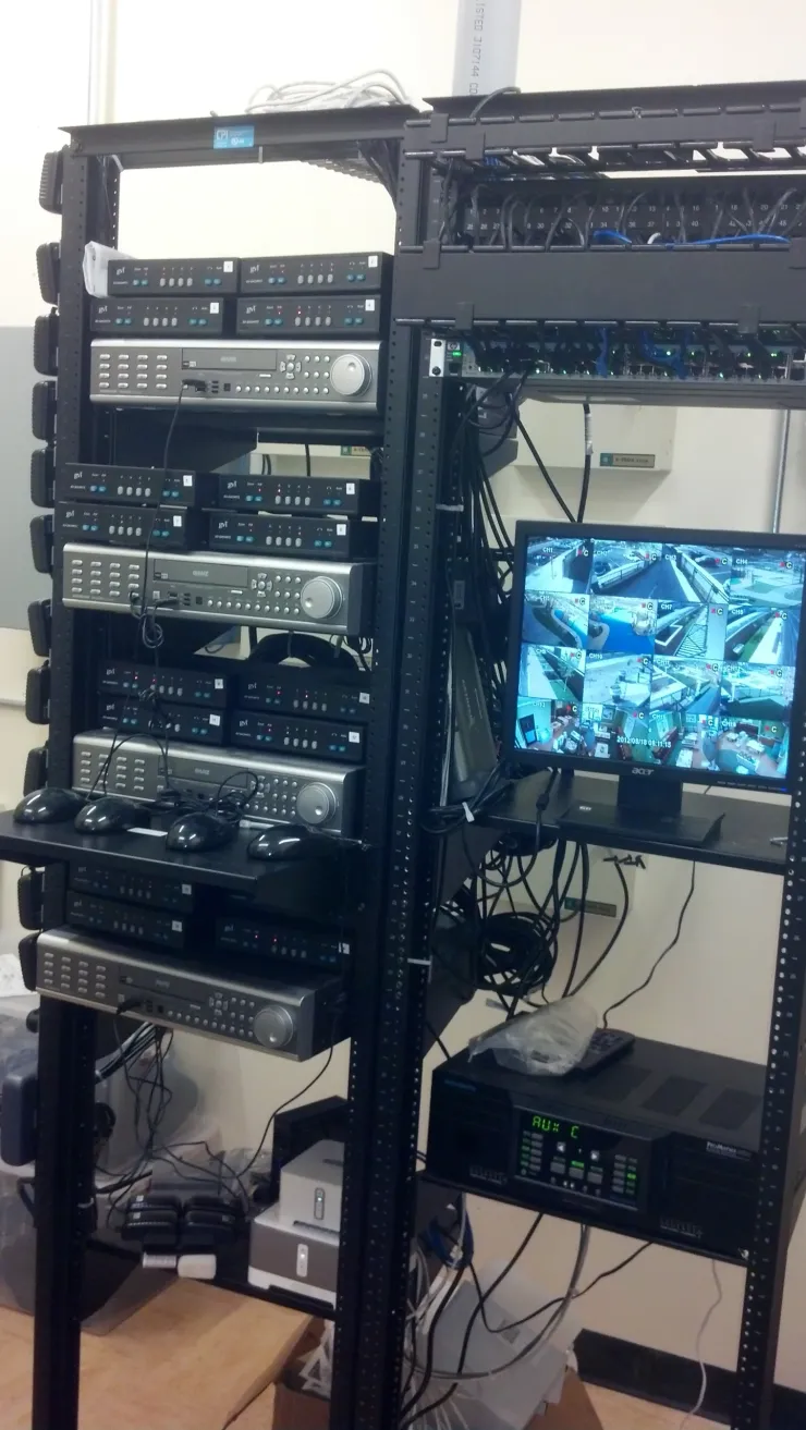 Commercial CCTV head-end & DVR rack